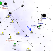 Map showing location of M56 (Roberto Mura)