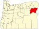 State map highlighting Baker County