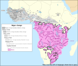 Map of the Bantu languages
