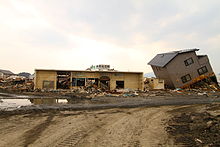 海啸后的南气仙沼站（2011年3月）