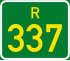 Regional route R337 shield