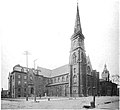 A 1914 view of the cathedral and rectory