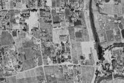 1971年海神庙卫星航拍，此时已仅存中路三进建筑