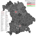 1994 Bavarian state election, Black is CSU, Red is SPD,