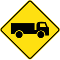 (W5-22) Trucks Crossing or Entering