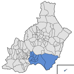 Location of Comarca Metropolitana de Almería
