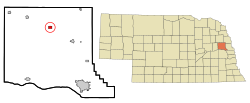Location of Scribner, Nebraska