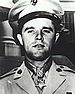 black and white headshot of John Leims in his military uniform