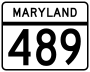 Maryland Route 489 marker