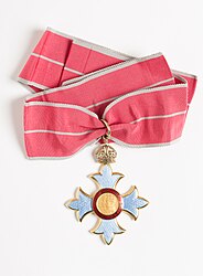 CBE badge and riband (military division)