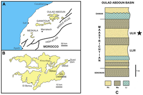 Detailed cartography of the Ouled Abdoun Basin, in Morocco.