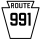 Pennsylvania Route 991 marker
