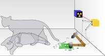 Schrödinger's cat simultaneously dead and alive in a quantum superposition