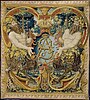 Tapestry with satyrs supporting the royal monogram of Sigismund Augustus