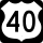 U.S. Route 40 Optional marker