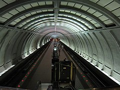 Van Ness–UDC (opened 1981) shows a modified ceiling vault.