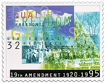 19th amendment USPS Stamp (women's voting rights)