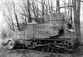 An Austin-Putilov Armoured Car of the Red Army which was damaged during the Polish–Soviet War. In the area of Zhytomyr, 21 March 1920.