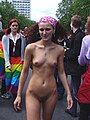 Image 20Nude woman at Christopher Street Day Berlin 2004 (from Nudity)