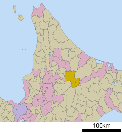 Location of Kamikawa in Hokkaido (Kamikawa Subprefecture)