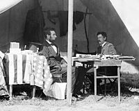 Lincoln and McClellan discussing things