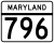 Maryland Route 796 marker