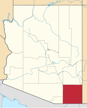 Map of Arizona highlighting Cochise County