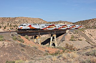 New Mexico Rail Runner Express at La Bajada Hill