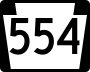 Pennsylvania Route 554 marker