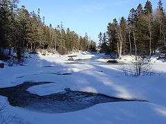 View from Parc de la rivière-du-Moulin, in Chicoutimi