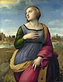 《亚历山大的圣凯瑟琳（英语：Saint Catherine of Alexandria (Raphael)）》（Saint Catherine of Alexandria），1507年-1508年，收藏于英国国家美术馆