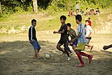 P-41 (Soccer) Boys playing soccer in Manipur.