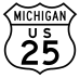 US Highway 25 marker