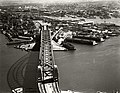 Aerial view of Dawes point in the 1930s