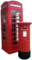 Image 13The red telephone box and Royal Mail red post box appear throughout the UK. (from Culture of the United Kingdom)
