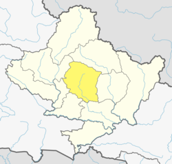 Location of Kaski (dark yellow) in Gandaki Province