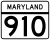 Maryland Route 910 marker