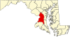 佐治王子县在马里兰州的位置