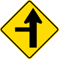 Side road on the left with priority (diamond)