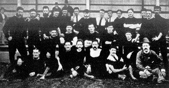 The Norwood Football Club won six premierships in a row from its establishment in 1878 to 1883 (1878 Norwood team pictured).