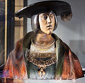 Bust of Margaret's nephew, Charles V, 1515-19, attributed to Conrat Meit