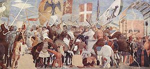 表现627年尼尼微战役的画作，约绘于1452年