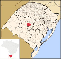 Location in Rio Grande do Sul