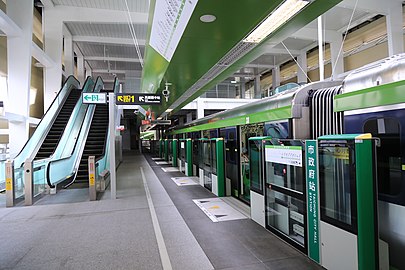 绿线1号站台（往北屯总站方向）