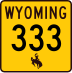 Wyoming Highway 333 marker