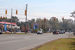 Wrightsboro Plaza at the center of Wrightsboro