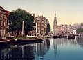 Image 6 Singel (Amsterdam) Image credit: Detroit Publishing Co. Restoration by Massimo Catarinella A ca. 1900 photochrom of the Singel, a canal in Amsterdam, the Netherlands, with the Munttoren tower in the background. The canal served as a moat around the city until 1585, when Amsterdam expanded beyond the Singel. It is now the innermost canal in Amsterdam's semicircular ring of canals. More selected pictures