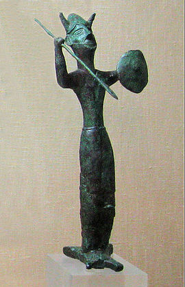 Bronze "Ingot God" from Enkomi (12th century BC), Cyprus Archaeological Museum, Nicosia.