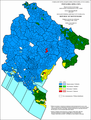 Religious structure of Montenegro by settlements 1991