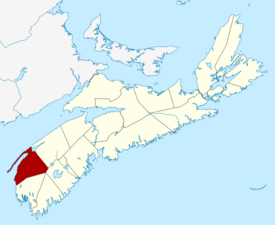 Location of Digby County, Nova Scotia